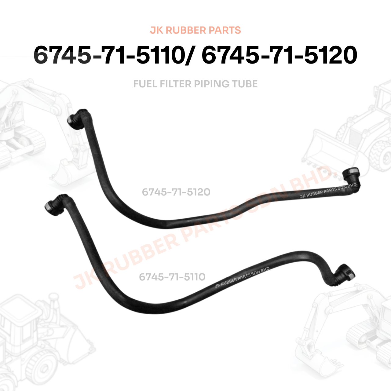 6745-71-5110 Fuel Filter Piping